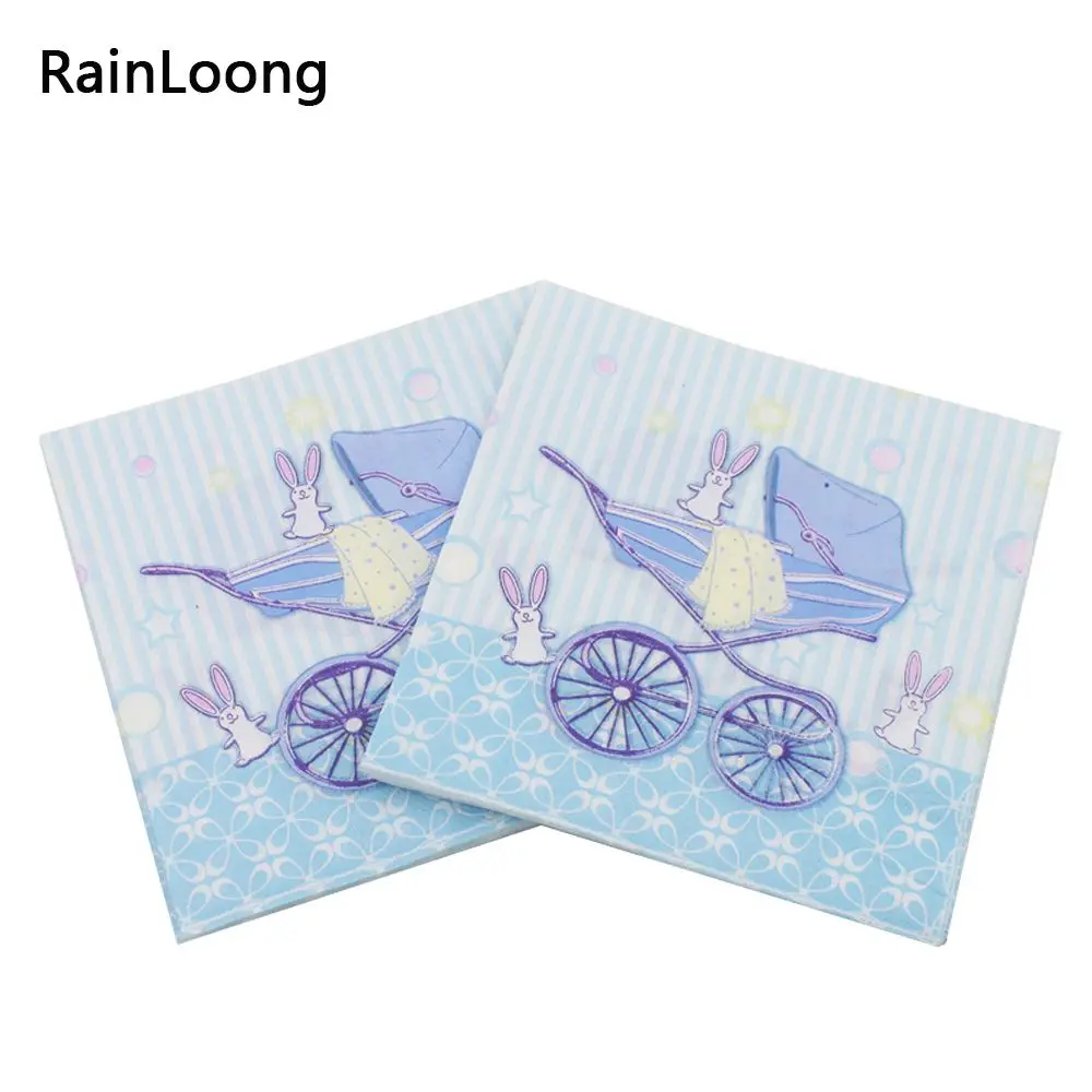 [Rainloong] Baby Shower Бумага салфетка для мальчика и девочки, Пол раскрыть вечерние ткани украшение для салфеток салфетки 33*33 см 1 упак./лот - Цвет: Темно-серый