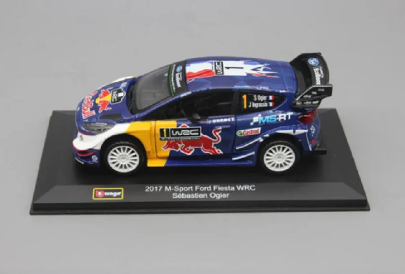 Модель гоночного автомобиля Bburago 1:32 2017 M Sport Ford Fiesta WRC Себастьен огир Ott Tanak новинка