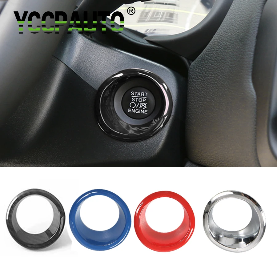 Кнопка запуска двигателя YCCPAUTO стикер для Jeep Compass 17 + переключатель отверстия