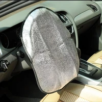 new thick double aluminum foil anti hot automotive parasol car steering wheel cover