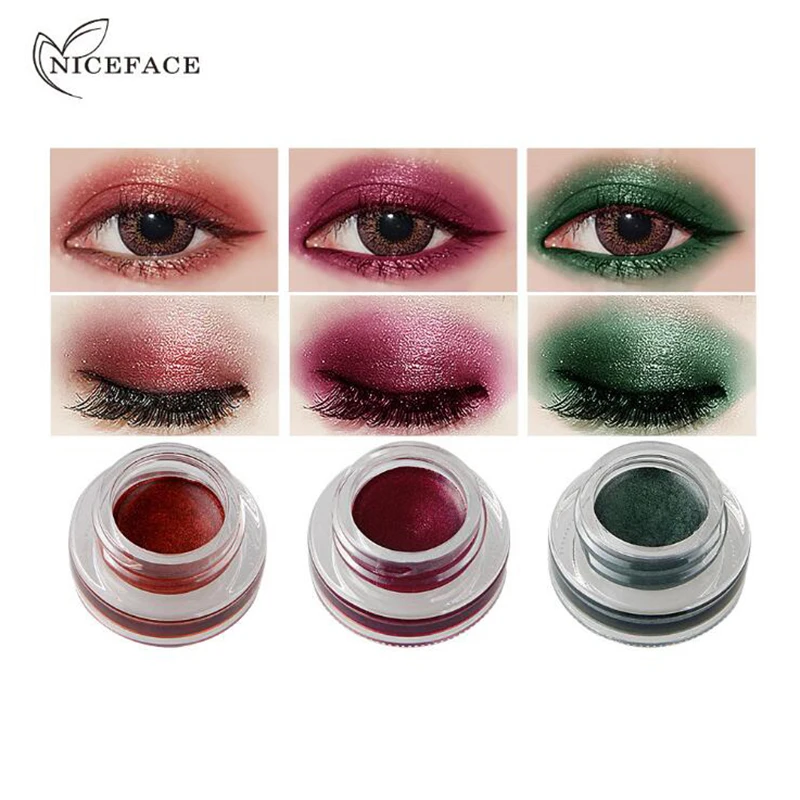 Niceface натуральный Shimmer металлик глаз Shadow15 цвета одиночный теней для век крем