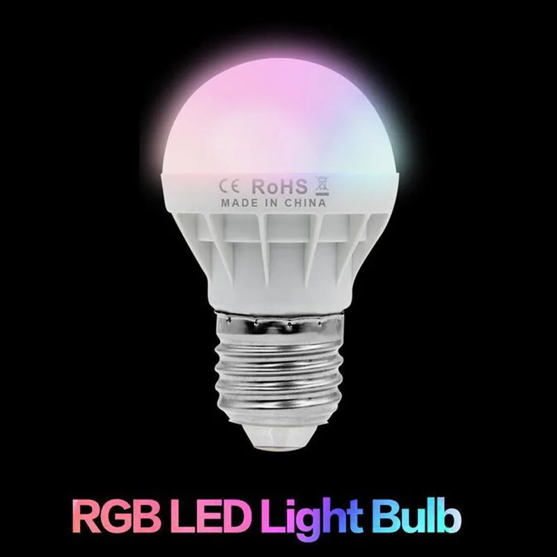 Новый 1 комплект 6 Вт 9 B22 E27 AC 85-265 в/220 В RGB Светодиодная лампа Изменение цвета +