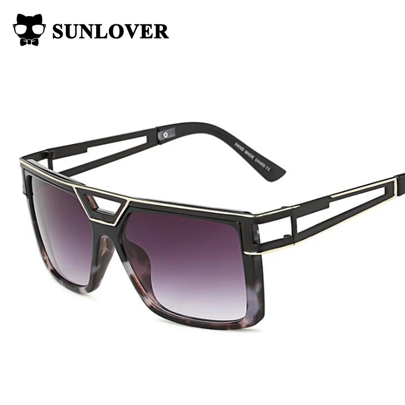 SUNLOVER 2017 New Euro Fashion Vintage Sunglasses Women Hollow Out Elegant Glasses Big Frame Transparent Colors Goggles | Аксессуары для