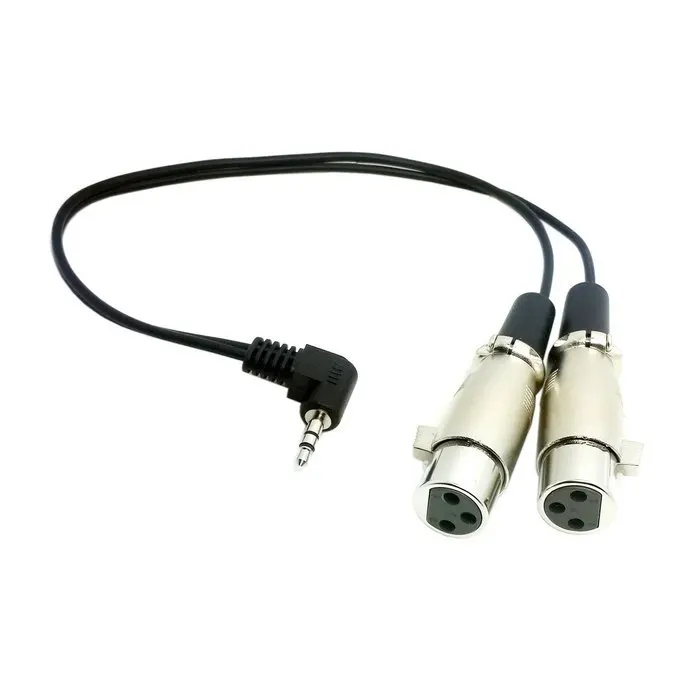 100 шт. микрофон двойной XLR 3pin гнездовой прямоугольный 90 градусов 3 5 мм сплиттер TRS