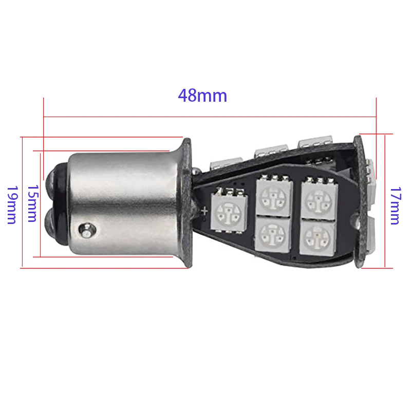 2 шт. High Lumen светодиодный 1156 BA15s 7507 581 5050 Чип 21 SMD светодиодные лампы авто передний