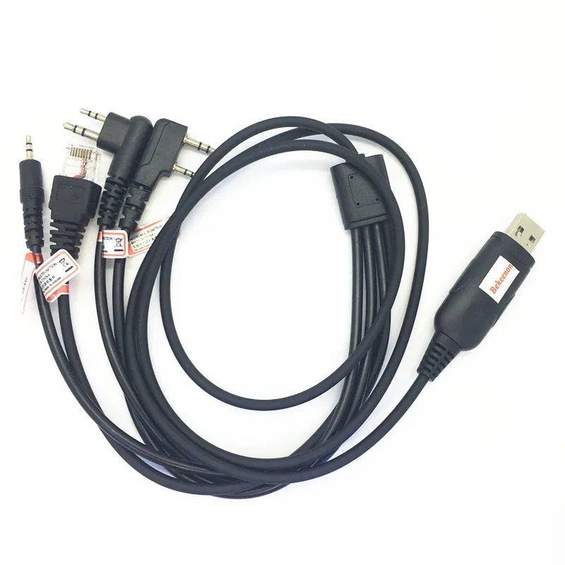 Многофункциональный программируемый usb-кабель bekeonon 4 в 1 для рации Kenwood BaoFeng Quansheng