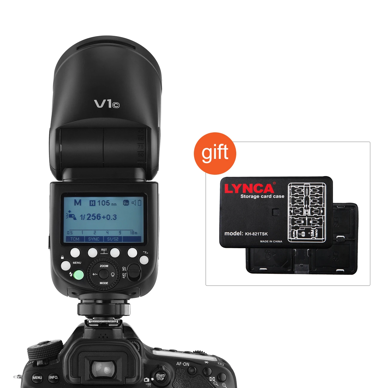 V1 only Godox V1 вспышка Speedlight для SONY Canon Nikon Fujifilm Olympus камера круглая вспышка ttl литий-ионная батарея с передатчиком - Цвет: V1 only