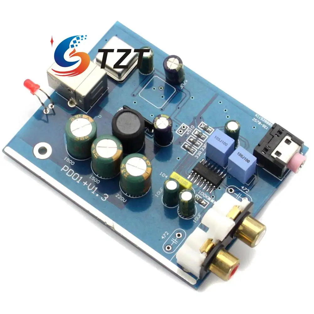 Hi Fi аудио DAC декодер TZT SA9023 ES9023 звуковая карта для усилителя мощности поддержка 24