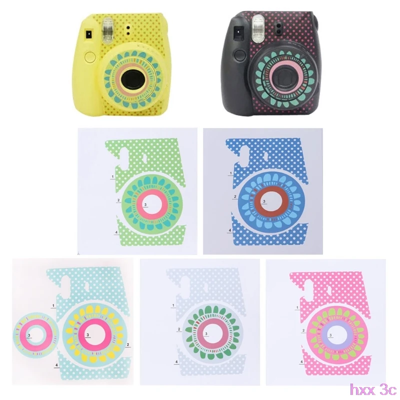Instax Mini 8/9 наклейки с подсолнухами для защиты для Fujifilm, Polaroid Камера