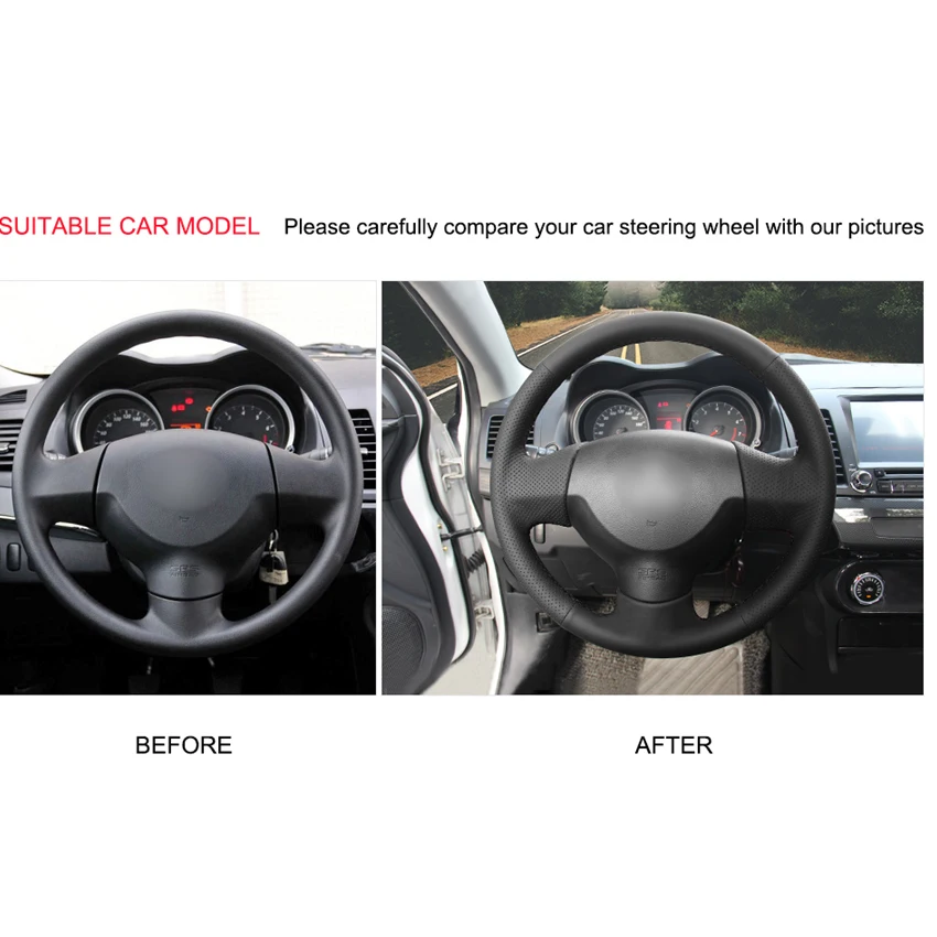 Вышитая вручную искусственная кожа для Mitsubishi Lancer X 10 2007 2015 Outlander 2006 2013 ASX|Чехлы на