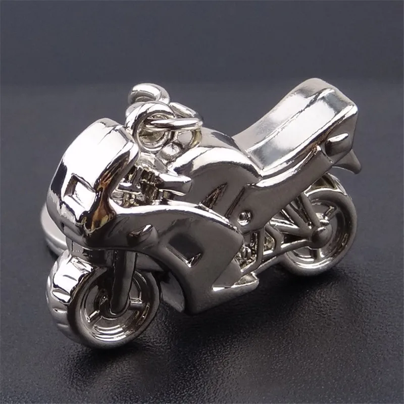 1 PC creative Motorcycle keychain mini stainless 4 colors moto keyring fashion cool lucky gift for men keychains jewelry | Украшения и
