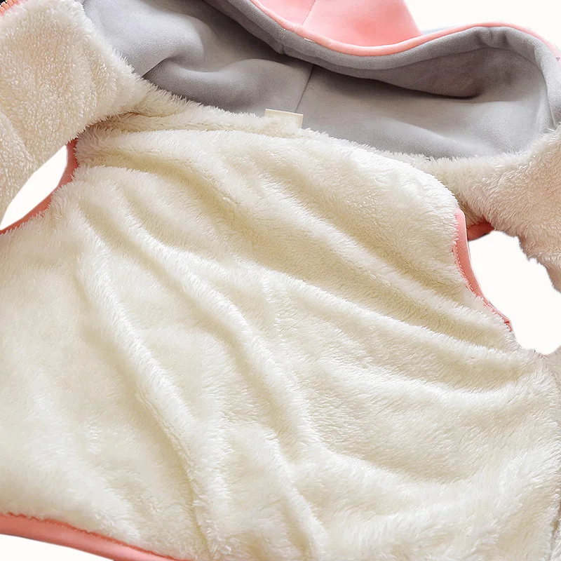 Комплект одежды из 3 предметов для мальчиков и девочек Милая зимняя теплая куртка