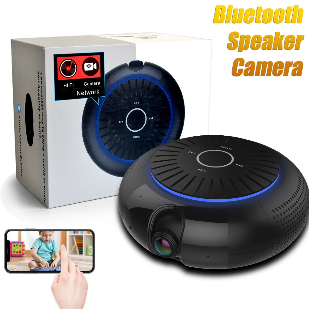 HBUDS Multi-Функция Портативный Беспроводной Bluetooth Динамик Поддержка TF/SD карты с 1080 P Wi-Fi HD Камера видео регистраторы черный ящик