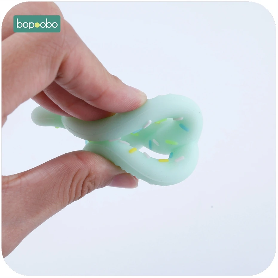 Bopobo, 1 шт., прекрасный силиконовый Прорезыватель для зубов, сделай сам, хлебная палочка, прорезыватель, подвеска для кормления, ожерелье, подвеска, без БФА, детский Прорезыватель