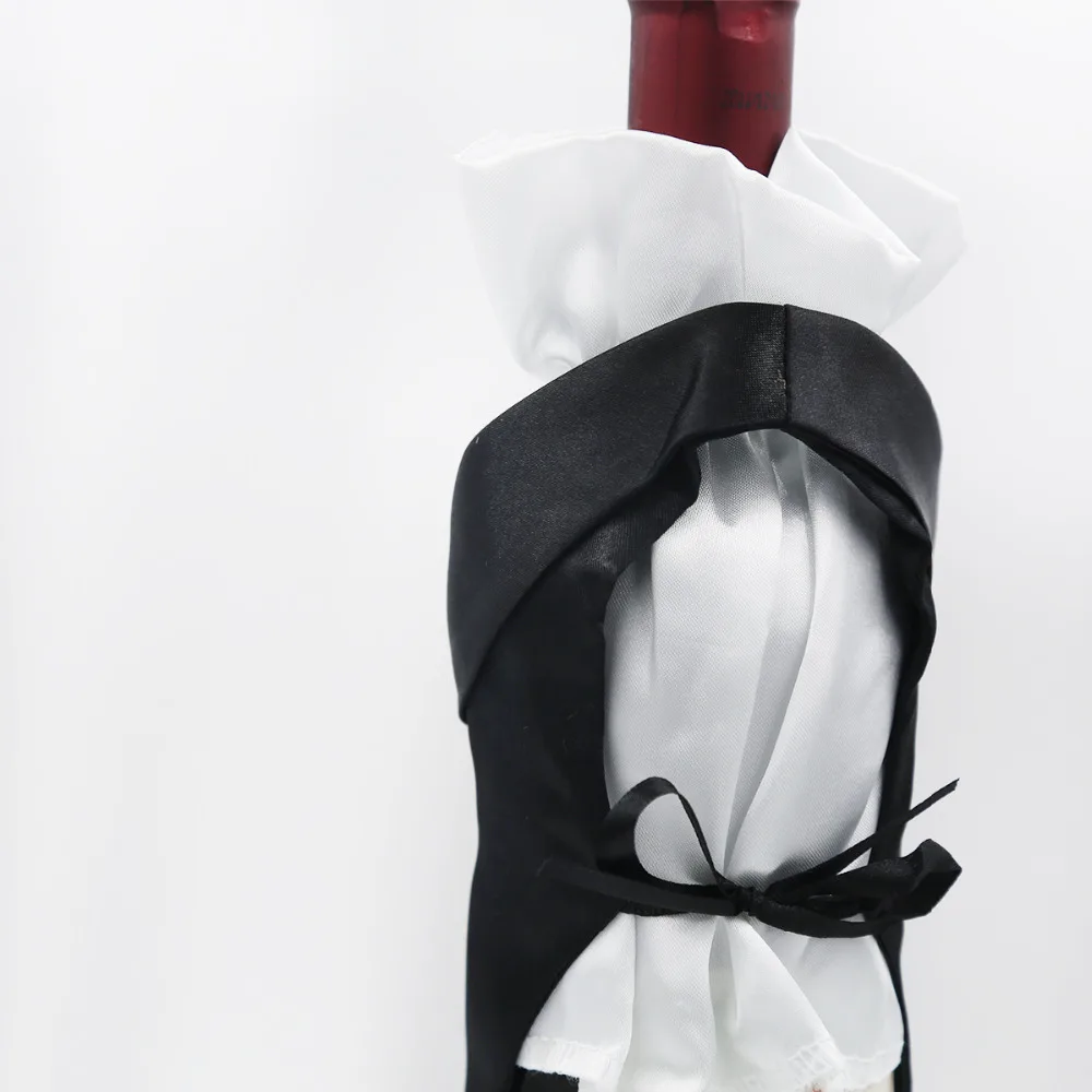 1 Set Groom and bride dress bottle Red Wine decoration champagne clothes wine sets Wedding Party Events DIY Decor 40%off | Дом и сад