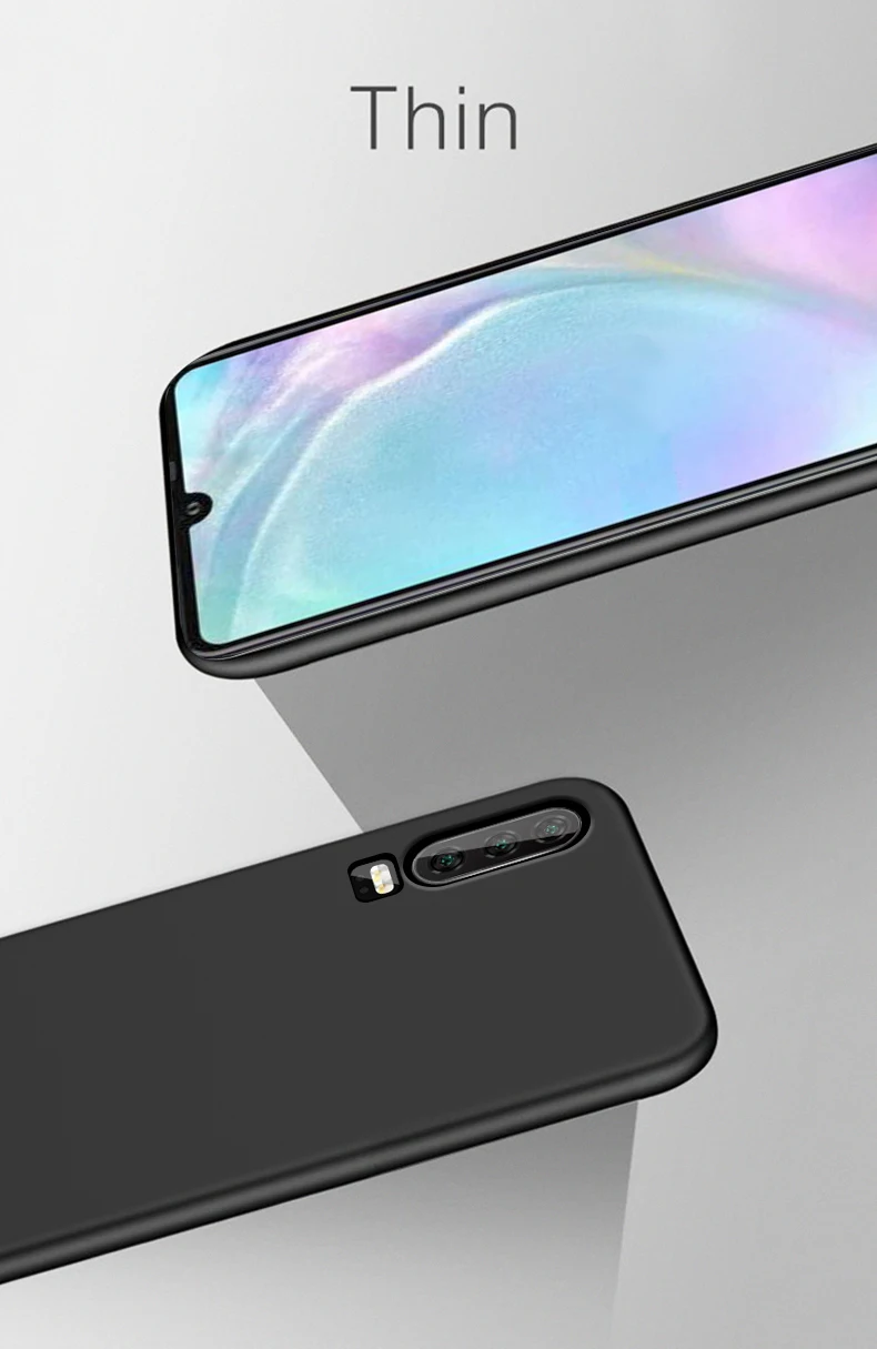 Для huawei P30 Pro чехол Mofi для huawei P30 чехол Lite жесткая задняя крышка из ПК Одноцветный тонкий Простой Черный Красный P30 чехол