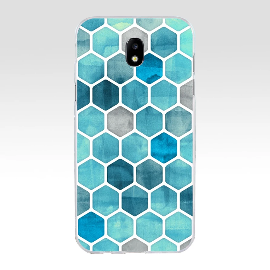 Мягкий силиконовый чехол из ТПУ с синим стеклом 6H для телефона Samsung j3 j5 j7 2016 2017 a3 a5