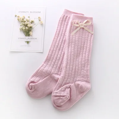 pink Хлопковые детские носки принцессы для девочек детские гольфы детские гетры весенний стиль - Цвет: pink