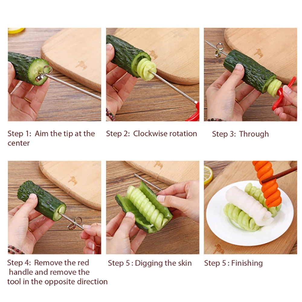 Новый фрукты овощи ролик картофель спираль резак руководство фри Making твист