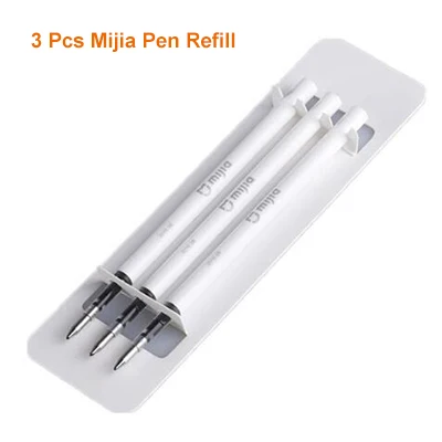 3 pcs Refill black Xiao mi jia Sign Pen 9,5 мм ручка для подписи PREMEC гладкая швейцарская сменная ручка mi Kuni японская черная ручка mi для офиса и дома - Цвет: 3 pcs Refill black