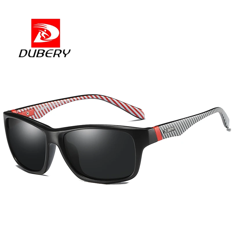Солнцезащитные очки DUBERY мужские винтажные поляризационные темные UV400 квадратные