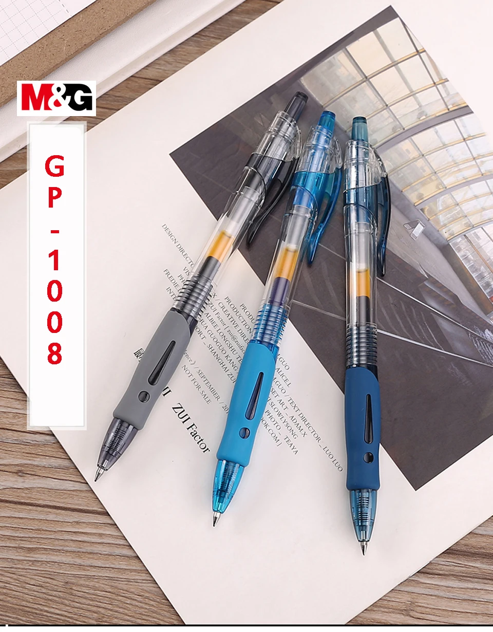 M& G новая качественная креативная Милая гелевая ручка GP1008 0,5 мм черные красные синие чернила для письма гладкая нейтральная ручка канцелярские принадлежности для офиса и школы