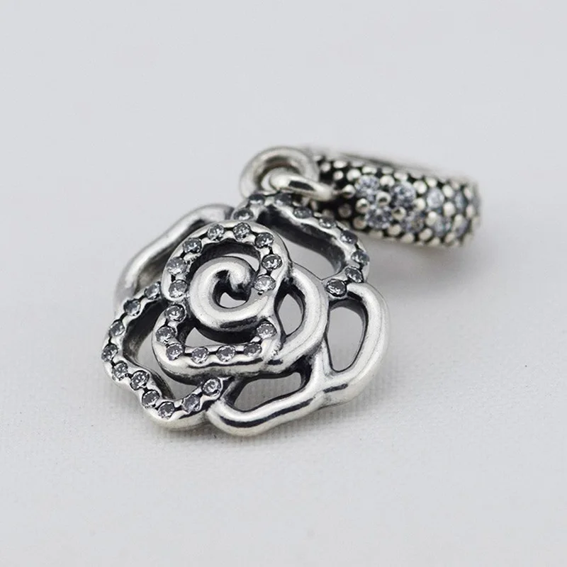 Женское колье из серебра 100% пробы с фианитом|bead bracelet charm|beads charmsbeads for jewelry |