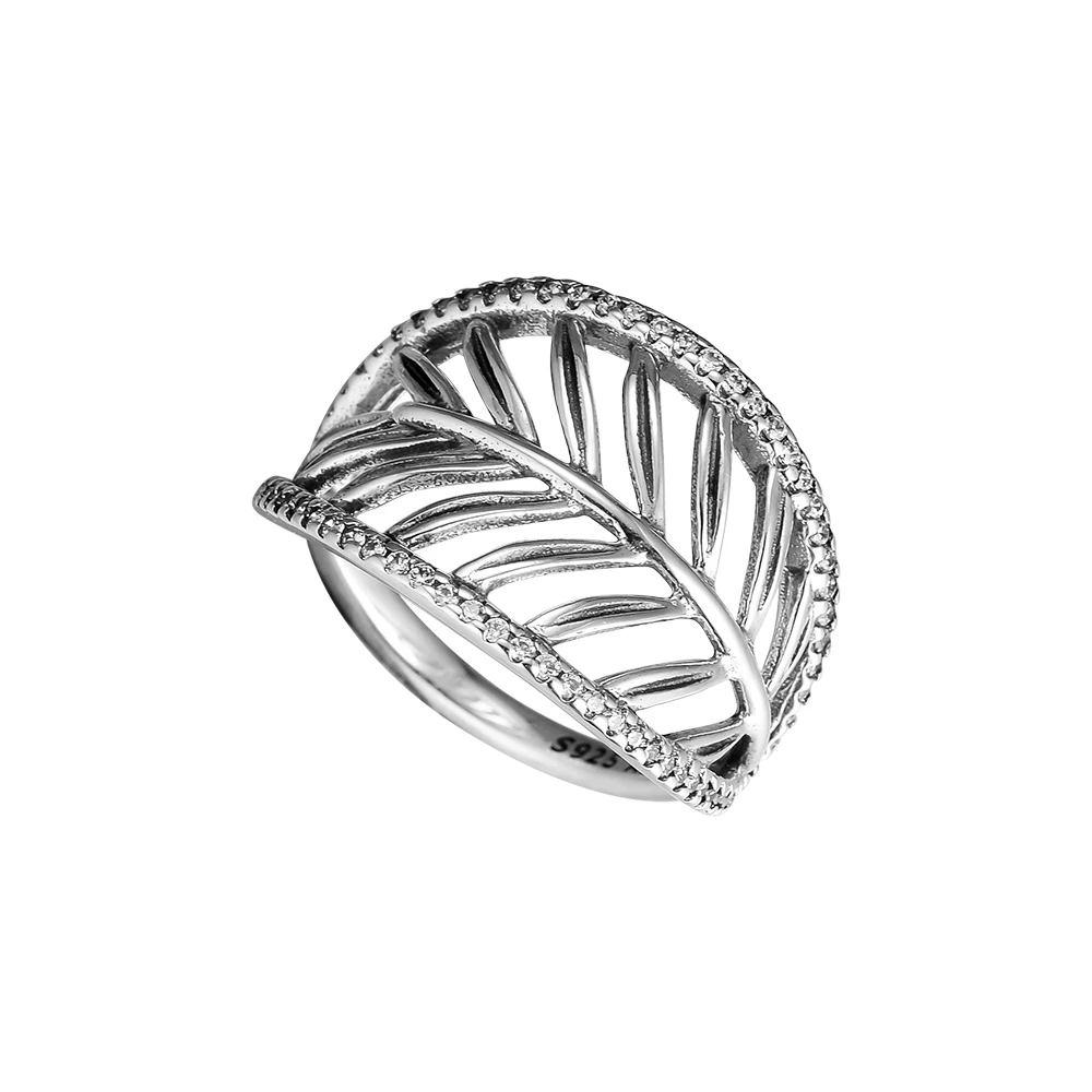 CKK Ring Palm Tree Rings for Women Men Anillos Mujer Anel Bague Femme Wedding Engagement 925 sterling silver Jewelry