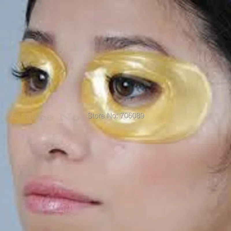 50 пар/упаковок хит продаж 24 K маска для удаления темных кругов Золотая глаз