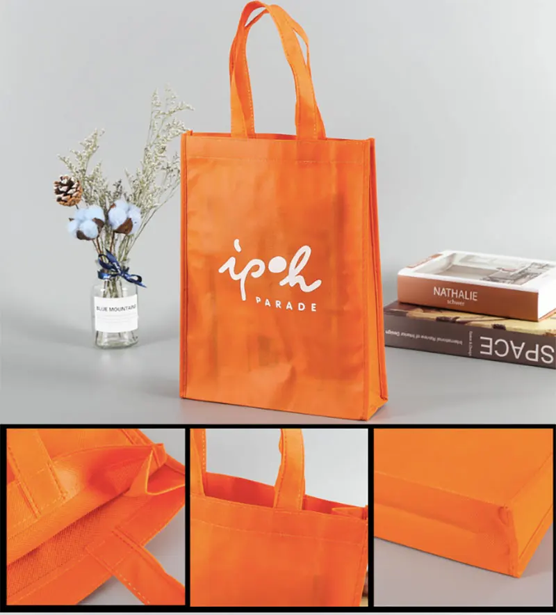 100 шт нетканые сумки для покупок с индивидуальным дизайном многоразовые