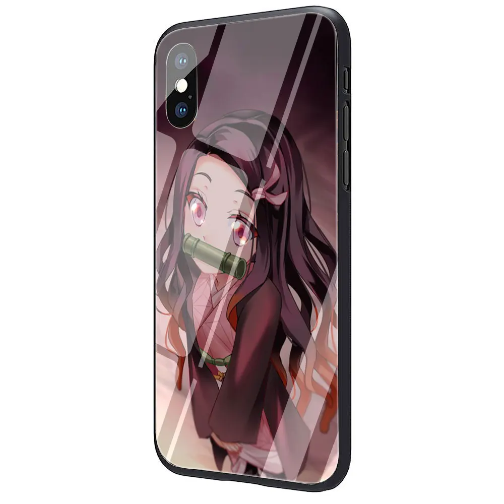 G2 Чехол для телефона из закаленного стекла Kimetsu no Yaiba, аниме, Demon Slayer для iPhone 11 Pro 6 6S Plus 7 8 Plus X XS XR XS Max - Цвет: G2