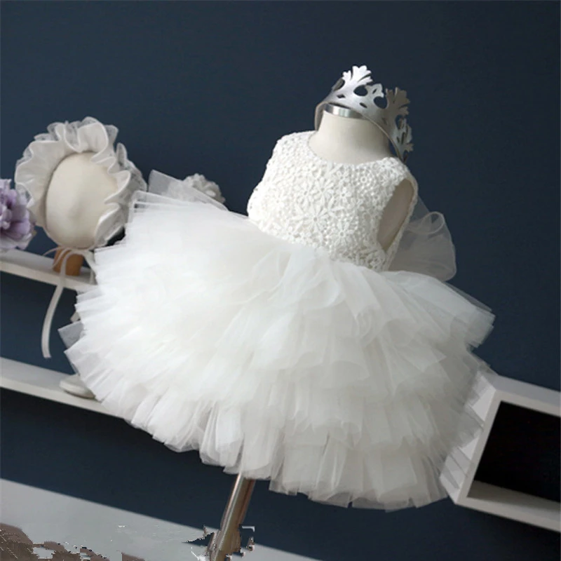 2017 Special Offer Hot Sale Tulle Baby Girl Christening Gowns Girls Wedding Dress Party Princess Tutu Infant Baptism Ball Gown | Детская