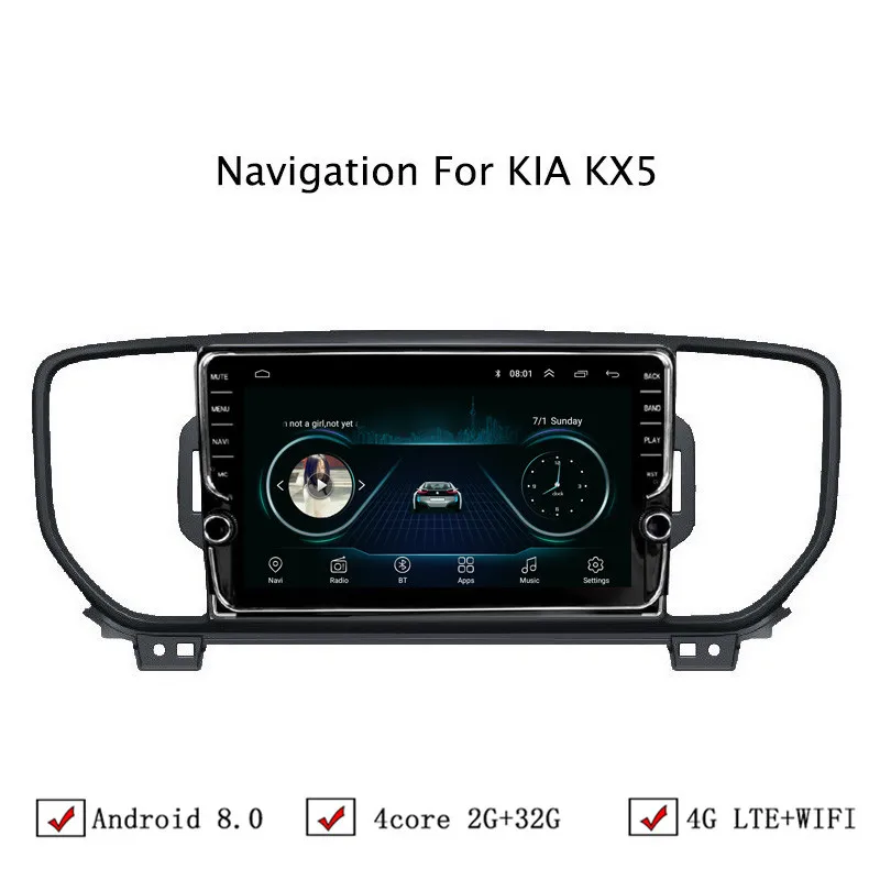 9&quot Android 6.0/8.0/8.1 Car DVD GPS Navigation For Kia Sportage 2016 2017 2018 KX5 Radio Stereo Head Unit With WIFI/4G LTE | Автомобили