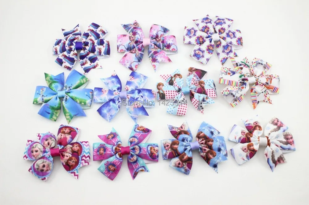 48 шт. заколки для волос с бантом девочек|ribbon packaging|bow top flat bootbow mama hair bows |