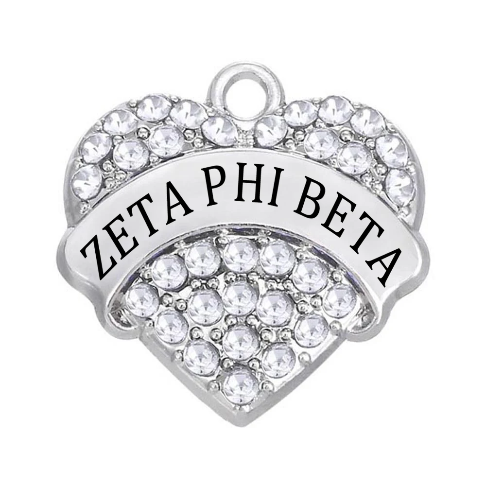 Оптовая продажа с фабрики много модных серебряных подвесок из сплава Zeta Phi Beta