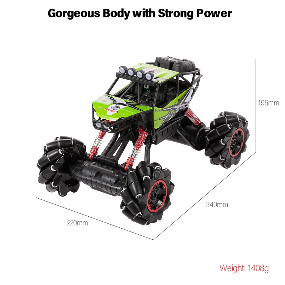 RC гоночный автомобиль 338 1A 4WD 2 4G трюк дрейф скалолазания меканум колеса 80 100 м