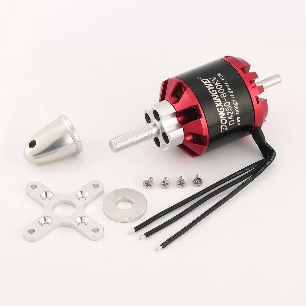 Бесщеточный электродвигатель DXW D4250 800KV 3 7S с внешним ротором для