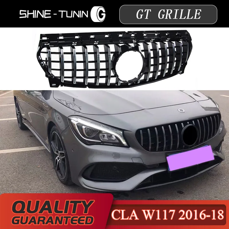 Передняя решетка подходит для Mercedes New CLA Class W117 GT GTR CLA200 CLA220 CLA260 CLA300 2016 18 без