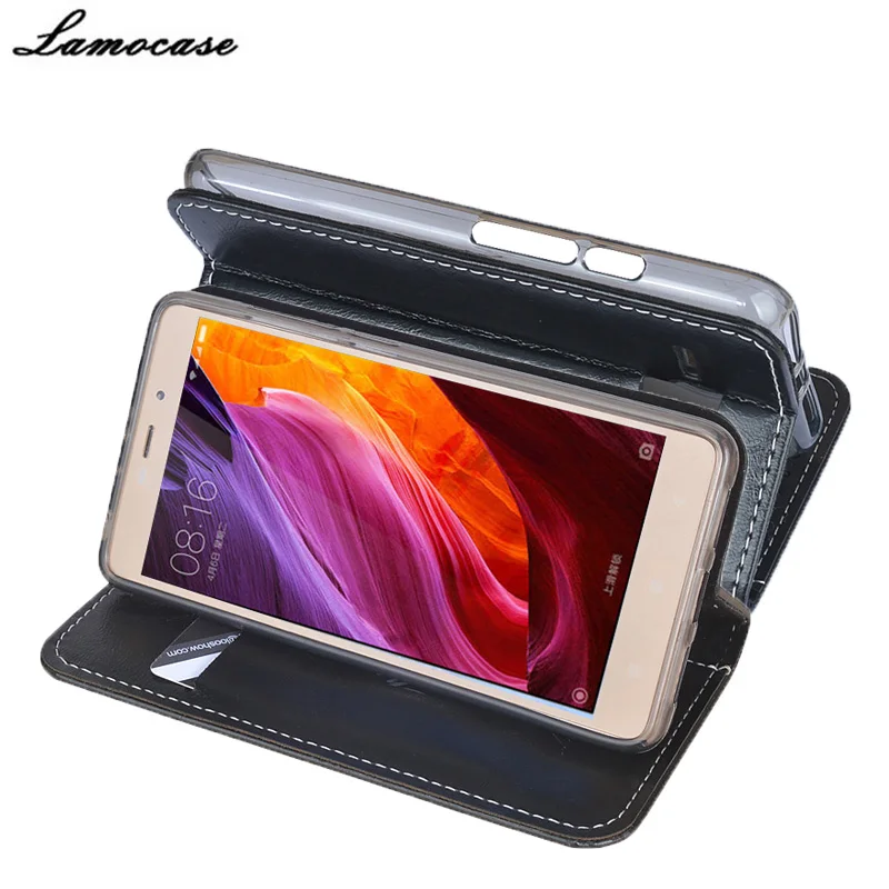 Lamocase для Alcatel 5025D Роскошный кожаный чехол One Touch POP 3 5.5 дюймов 5025 откидная крышка с