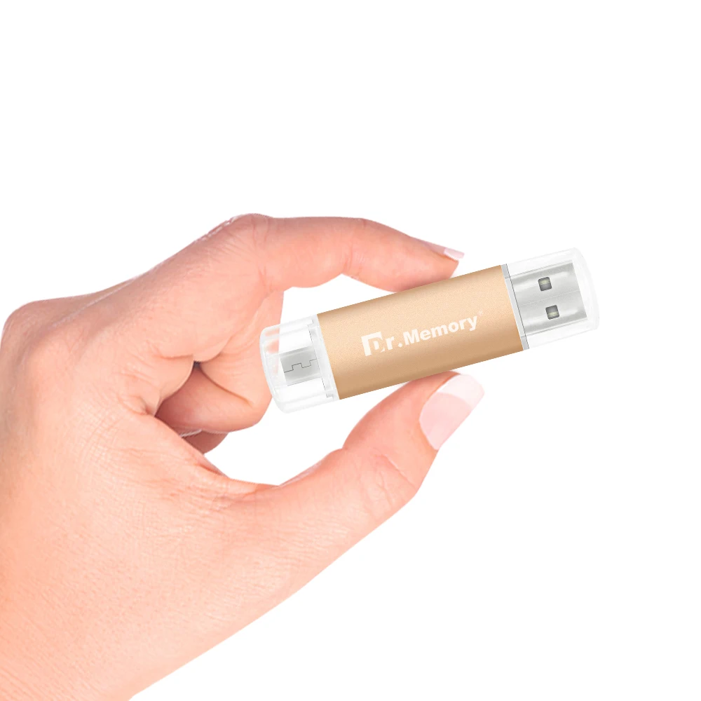 Dr. Память цвета шампанского золото OTG USB флэш-накопитель 32 Гб 64 Гб 128 ГБ 16 ГБ 8 ГБ 4 ГБ Micro USB порт для samsung USB флешка