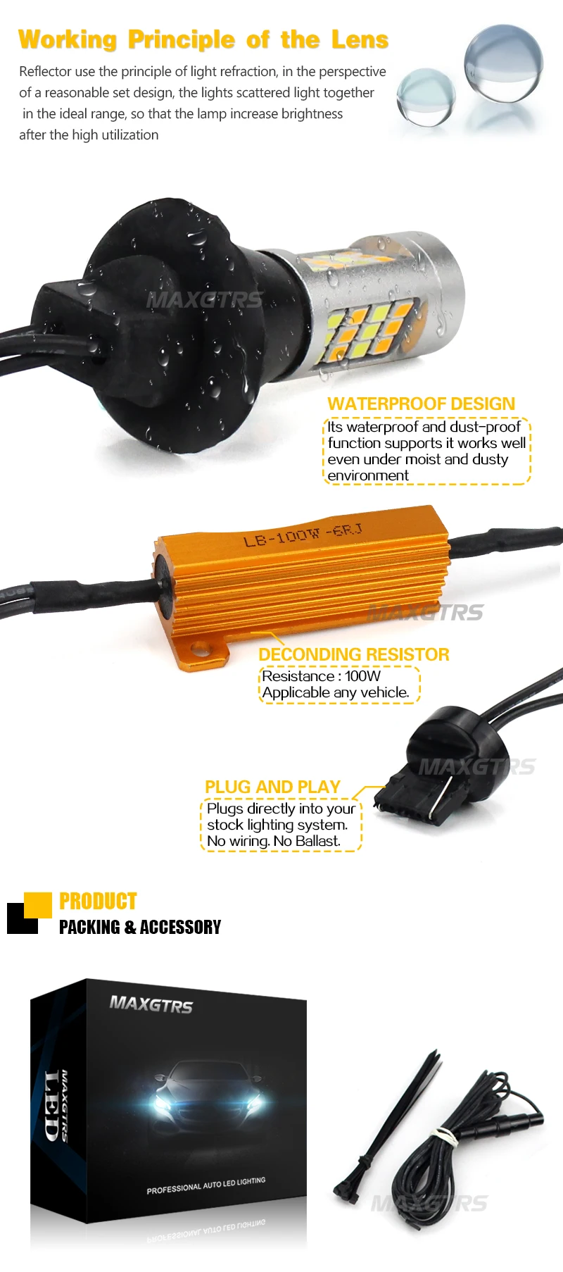 2x T20 W21W 7440 двойной цвет 42SMD 2835 белый/голубой лед и янтарный светодиодный лампы для передних поворотных огней сигнала DRL ошибок Canbus