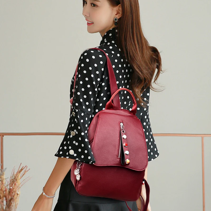 

2019 Women Backpacks For Girls Female Travel Shoulder Bag Mochilas Ladies Backpack Vintage Bagpack Schoolcasual Daypack Girl