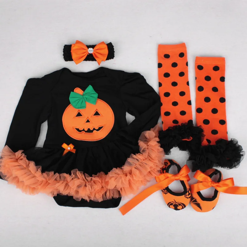 4 шт. Одежда для новорожденных напечатан тыквами летний хлопковый Детский