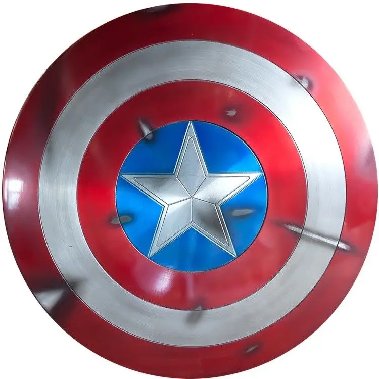 Новая версия 57 см щит капитана Америки 1:1 Steve Rogers Алюминиевый металлический для