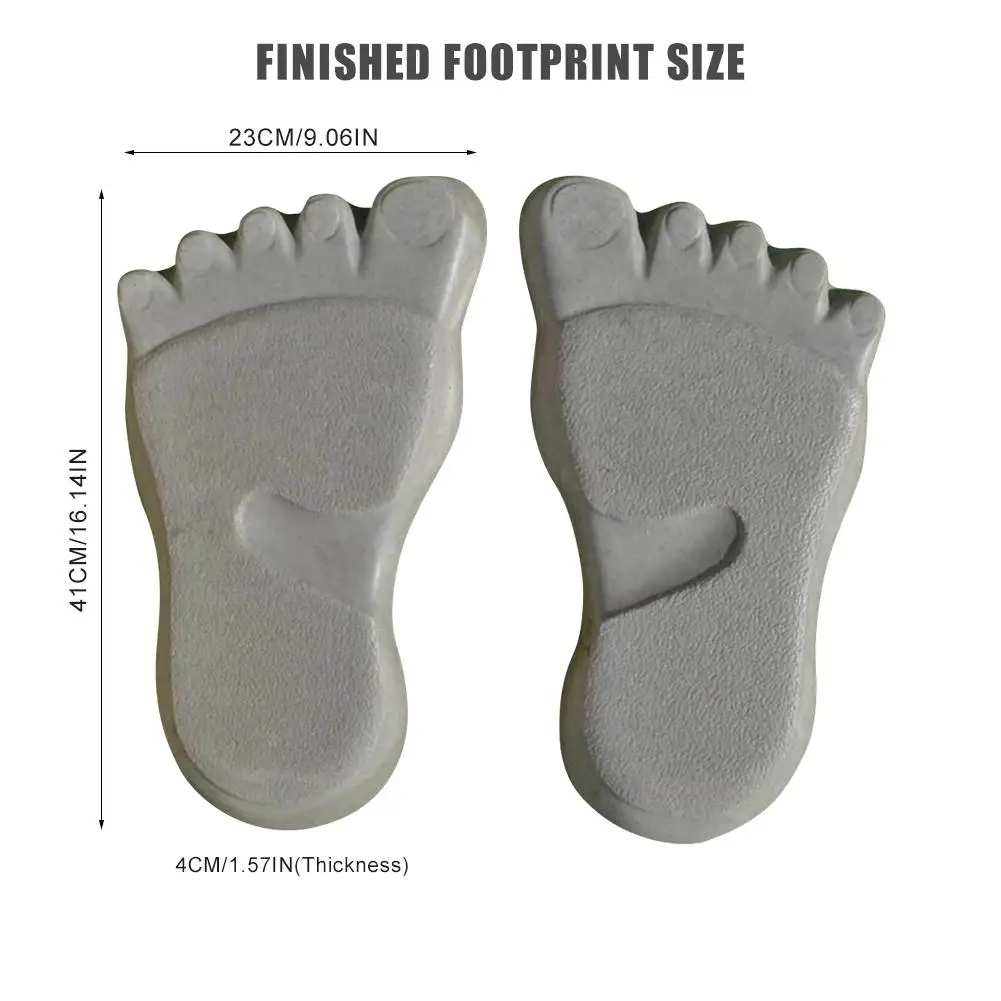 

1 Pair Footprint Shape Stepping Stone Mold Paving Floor Mould Floor Tile ABS Floor Mould for Lawns Parks Gardens Beaches Path