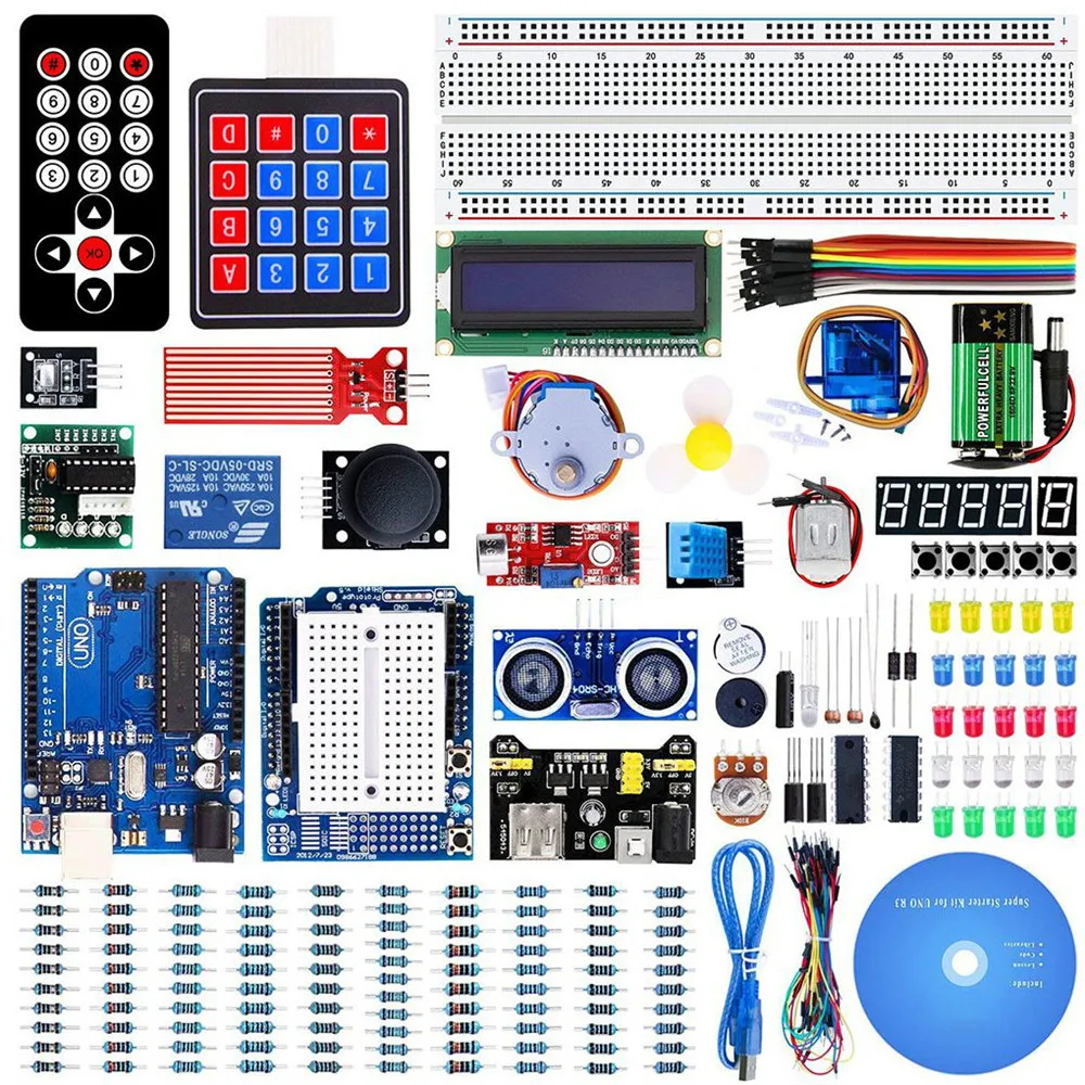 Модуль Mega2560 LCD1602 полный комплект для начинающих с обучающим руководством