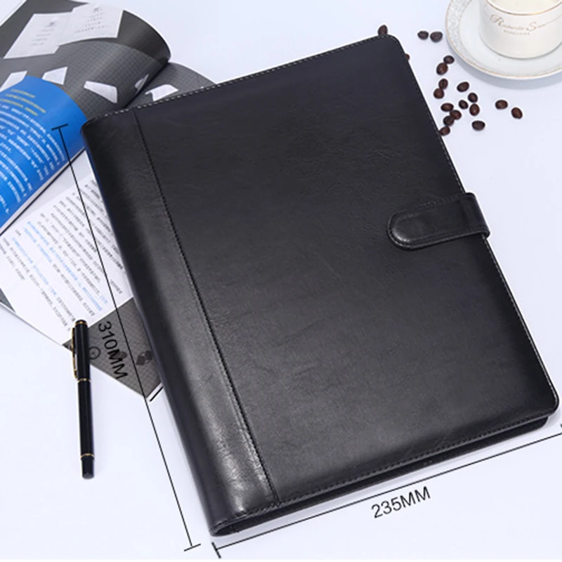 8 пакетов папка для файлов A4 PU кольцо Binder дисплей книга папки с калькулятором