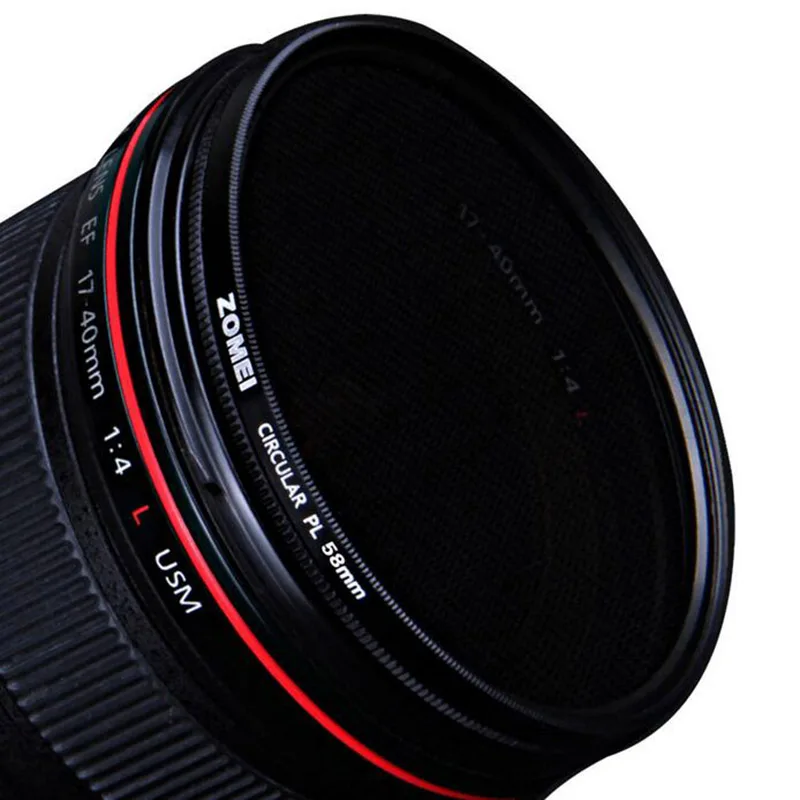 Круговой поляризационный фильтр Zomei CPL для объектива фотоаппарата Canon Eos Nikon Sony NEX