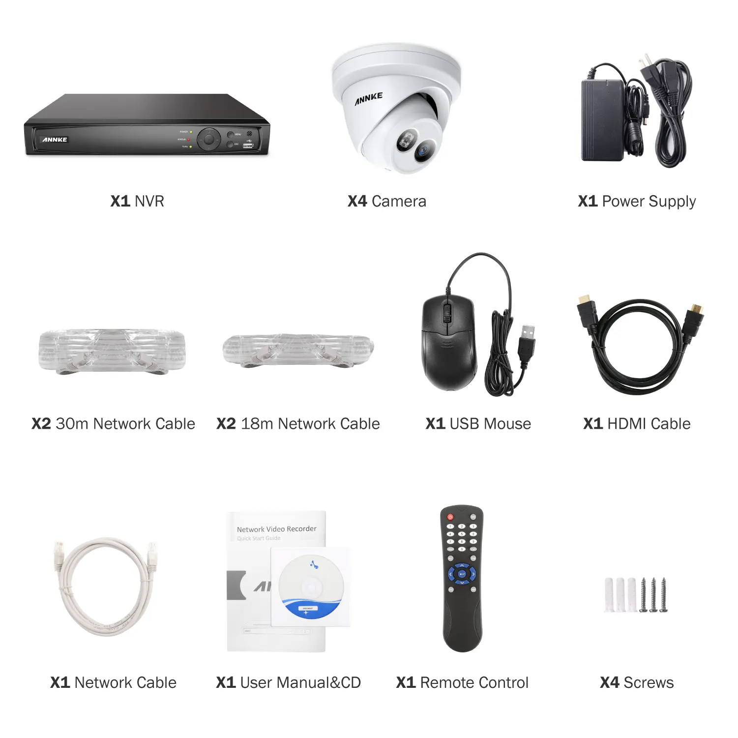 ANNKE 8CH 4K Ultra HD POE сетевая видео система безопасности 8MP H.265+ NVR с 4X8 Мп Всепогодная ip-камера поддержка 128G TF карта