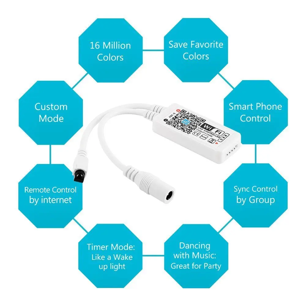 WiFi RGB контроллер света Syc Alexa Google Home смартфон 5 м 5050 RGBW Светодиодная гибкая лента